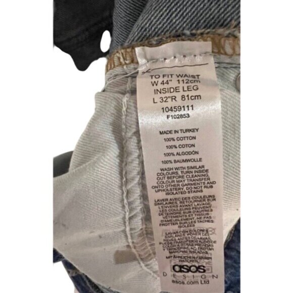 ASOS Curve Distressed Light Wash Mid-Rise Plus Size Skinny Jeans Waist 44W - Picture 11 of 11